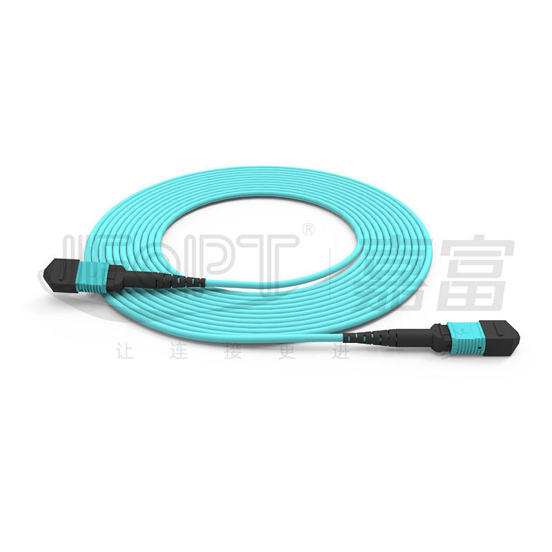 ऑप्टिकल फाइबर संचार के लिए एमपीओ संकेतक वापसी हानि ≥20dB MM OM3/OM4 एमपीओ-एमपीओ पैच कॉर्ड